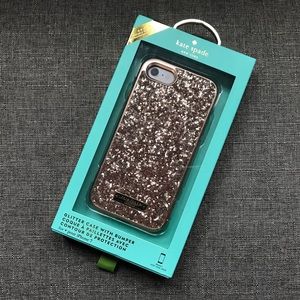 Kate Spade Glitter Rose Gold iPhone 7 Case